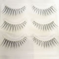 Hot selling Sharpened by hand Natural Slim Eye tail lengthened and Encrypted Tapered false strip eyelashes SG19